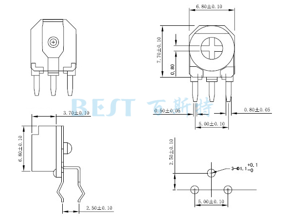 陶瓷可调电阻RM065G-H3