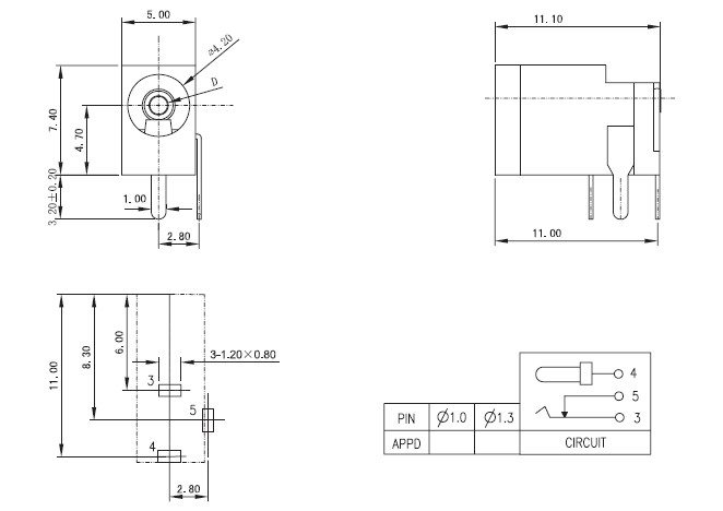 dc002插座参考图纸 dc002插座参考图纸