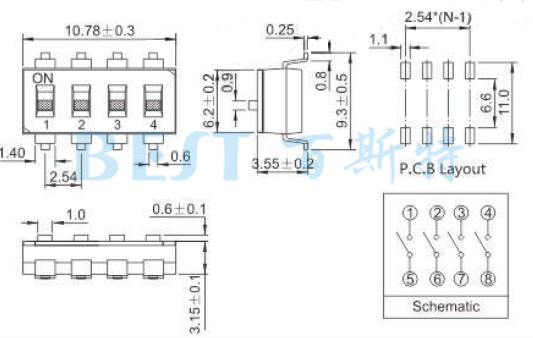 编码开关LSM70X参考图纸 编码开关LSM70X参考图纸