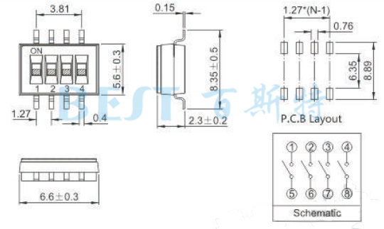 编码开关HDS40X参考图纸 编码开关HDS40X参考图纸