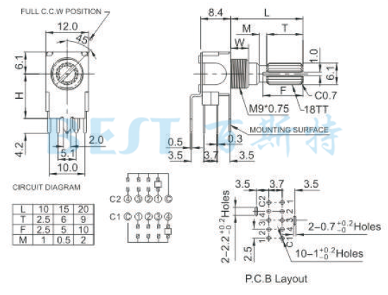 编码器RS1202参考图纸 编码器RS1202参考图纸