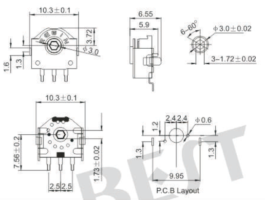 编码器BEST-M001参考图纸 编码器BEST-M001参考图纸